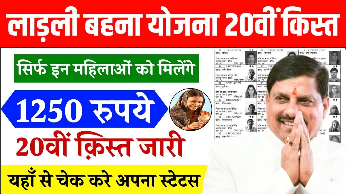 Ladli Behna Yojana 20th Installment